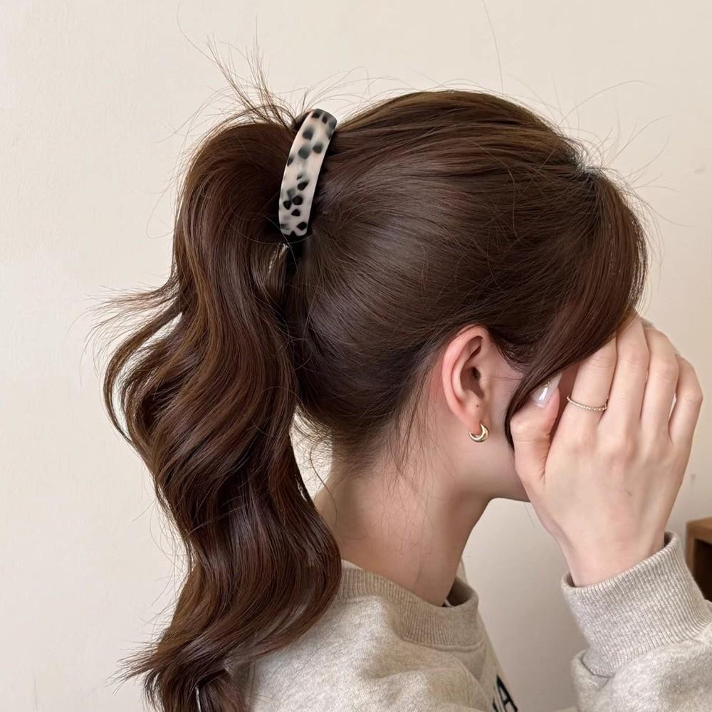 Acetate Finish Banana Hair Clip Curved Banana Shape Vertical Hair Clip Ponytail Styling