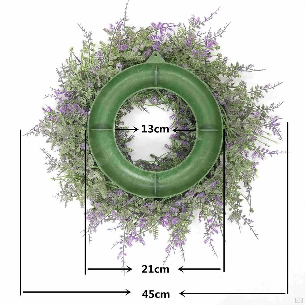 Lavender Wreath " Artificial for Front Door Wall Window Party Decor, Indoor/Outdoor Use
