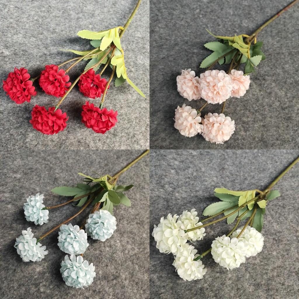 Morifolium Dendranthema Artificial 5 Heads Wedding Photography Props Home Decor