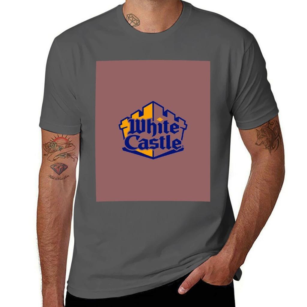 White Castle Logo Tshirt Basic Casual Wear Short Sleeve Top Tshirt