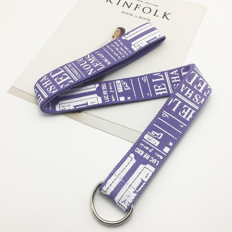 Waist Fashionable Canvas Belt For Men And Women With Chic Double Design Ring