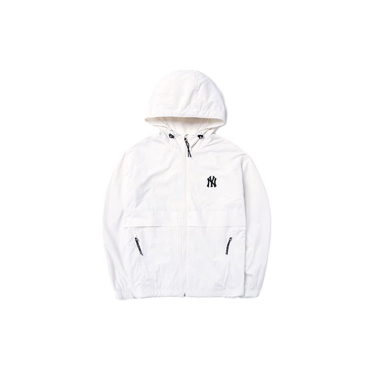 MLB New York Yankees Logo Print Hoodie Jacket Unisex jackets White 3AWJ01014-50IVS
