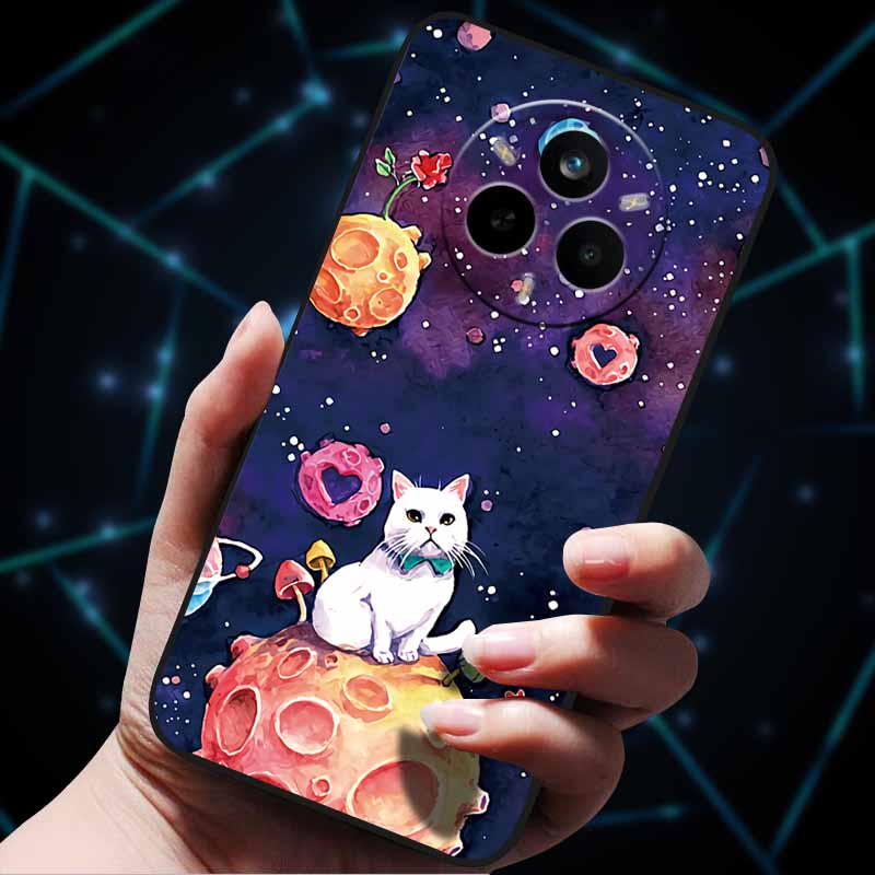 For Realme 14 Pro 5G Case 14Pro+ Soft Silicone Bumper 3D Flowers Emboss Phone Cases for Realme 14 Pro+ Plus Back Covers Shells