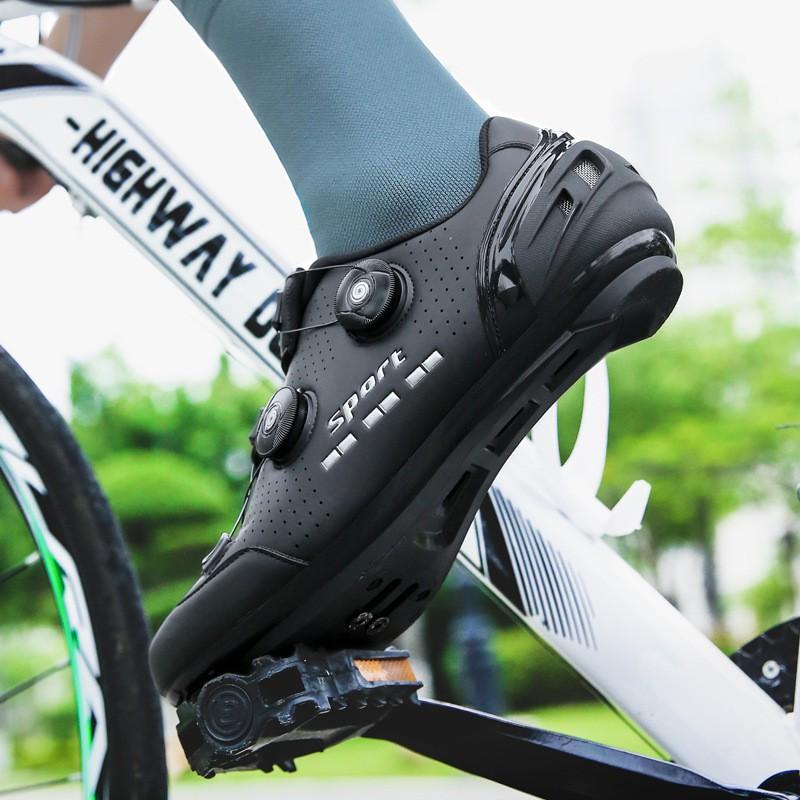 Mens Cycling Shoes Road Mountain Bike Non-Cleat Clipless Compatible Stiff Sole Breathable Lightweight