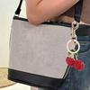 Simple Rhinestones Cherries Charm Keychains Fashion Hanging Ornament Pendant Car Keyring Backpack Decoration Bag Charm