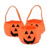 3pcs Halloween Pumpkin Bucket Portable Non-Woven Candy Basket Trick Or Treat Kids Gift Packaging Halloween Party Decor Supplies