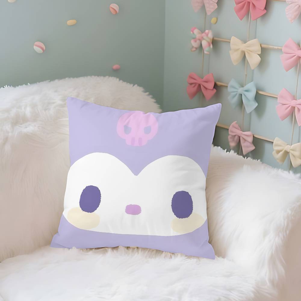 CuteSsanrioSkawaii Case Plush Fabric Soft Pillowcase Double Sided Print Cushion Cover Household Gifts