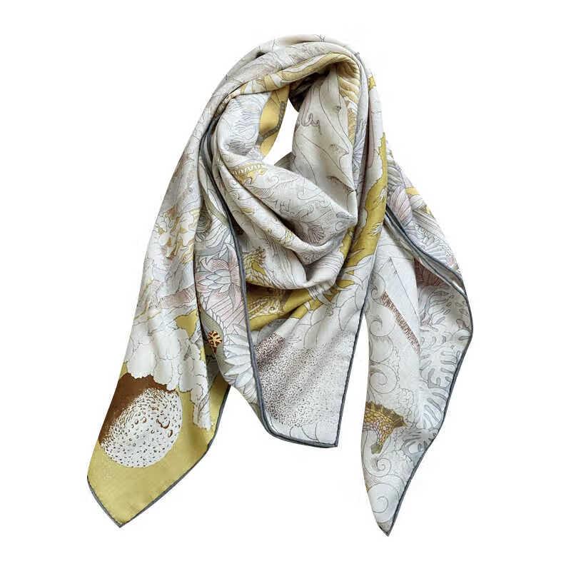 NINA SOLOR Animal City Silk Wool Scarf