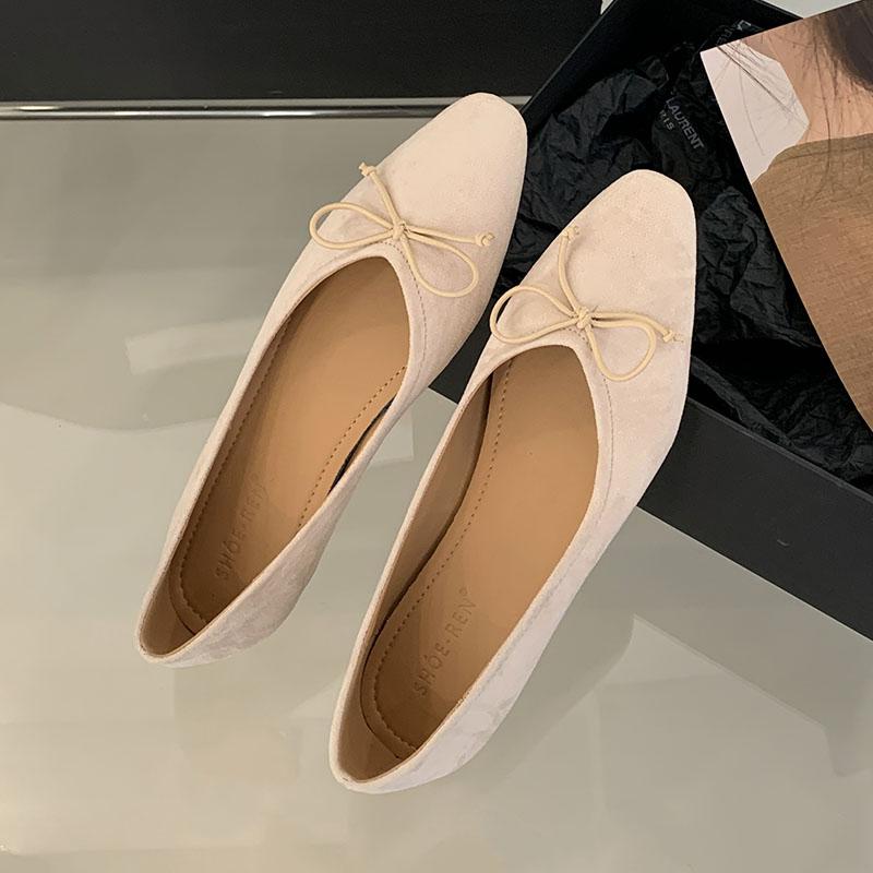 Mode Schuhe Spitzschuh Damen Slipper Ballerinas Mit Schuhen Sommer Frühling Weiblich Flach Modisch Schmetterlingsknoten Damen Ballerinas
