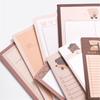 Korean Style Cute Little Bear Cartoon Plaid Sticky Notes for Journaling and Study, B5 Paper