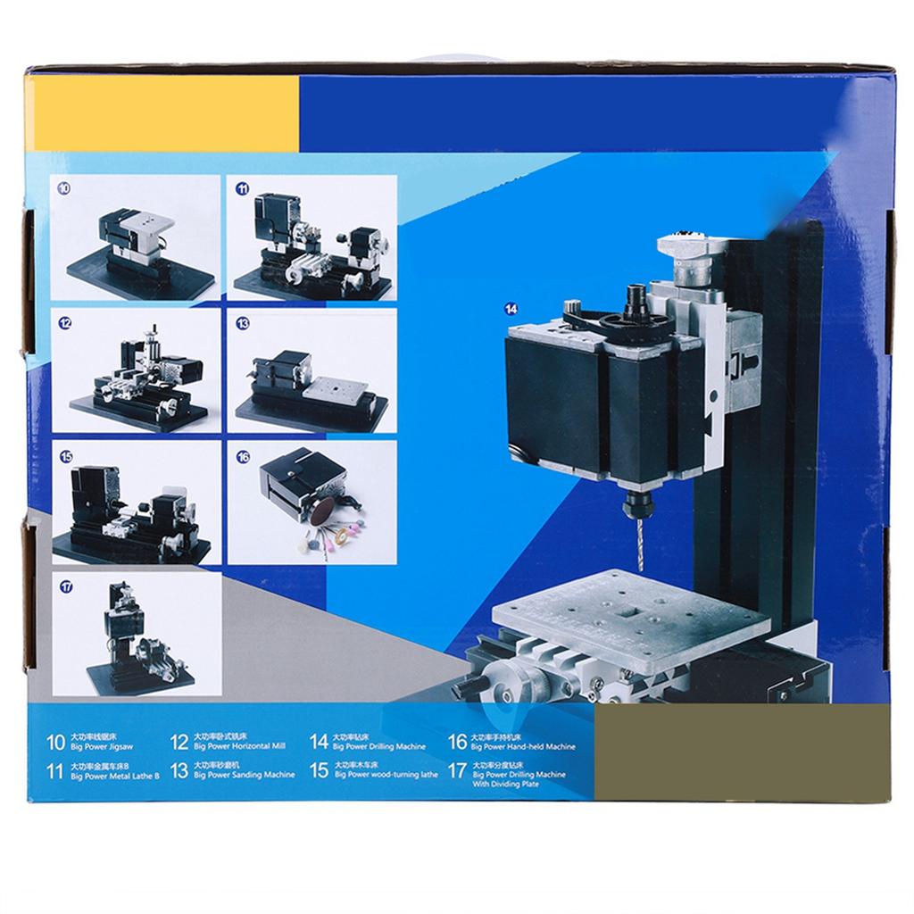 6 In 1 Mini Lathe All Metal Combining Machine Tool TZ6000M High Power 60W