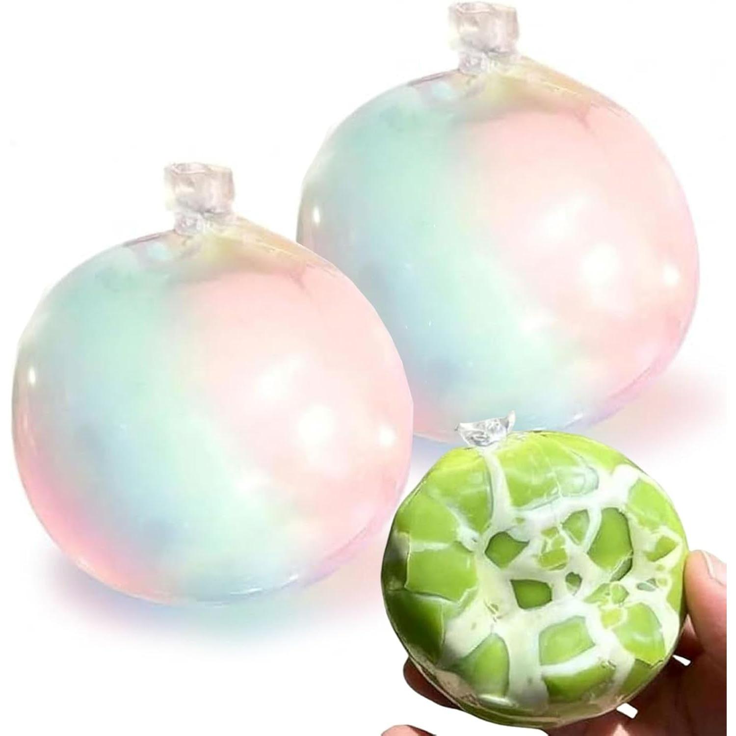 Wax Cracking Squishy, Crispy Stress Balls, Cracking Wax Ball Squishy, Fun Crispy Stress Balls, Crackings Ball Squishies Fidget Toy, Sugar Dumpling 2-Pack