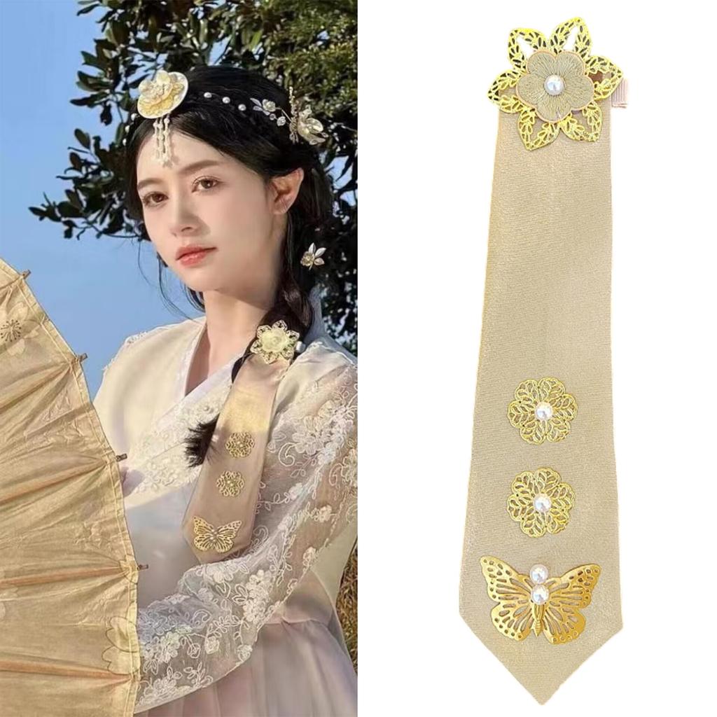 Traditional Korean Yanji Headband For Women Soft And Breathable Butterfly Decors Hairband For Cultural Event Daily Wear