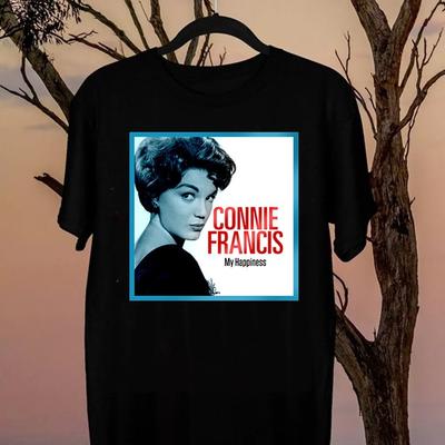 Connie Francis - My Happiness FUll Size Black Cotton Shirt BL1770
