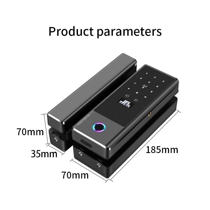 Office/Home Drilling free Glass Door Fingerprint Lock GS1 TT Lock Smart Lock Biometric Fingerprint Electronic Digital Lock