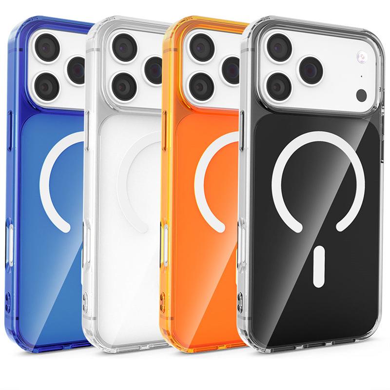 Custodia Colorata Magnetica per iPhone 17: Compatibile con iPhone 12 fino a 16, Design Trasparente per Uso Transfrontaliero e Internazionale