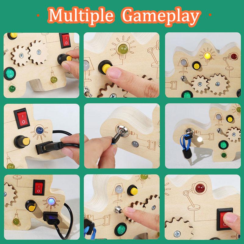 Top-Grade Children High-Standard Busy Premium-Quality Board Superior-Grade Montessori Play Sets First-Class Wooden Superior-Grade With Top-Grade Led