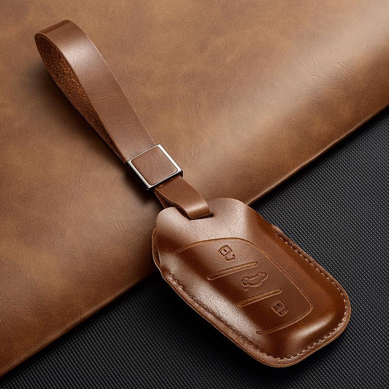 Applicable To Roewe Rx5 Leather Key Cover 350/360/w5/ei6 Shell Plus Car Buckle Ruixing Ei5 All-inclusive Creativity