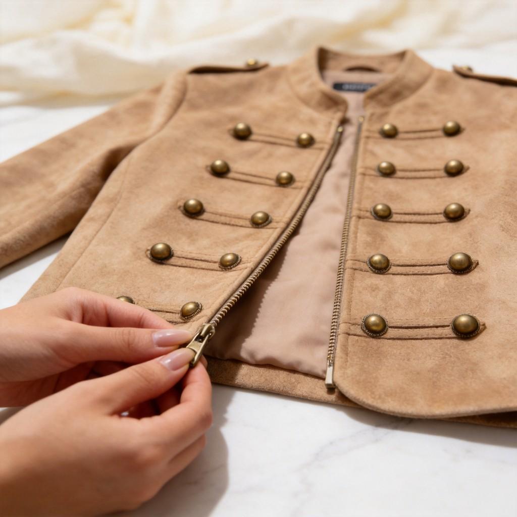 Myst Zara Velvet Texture Napoleon Coat Jacket Napoleon Vintage Long Sleeve Corduroy Jacket For Women