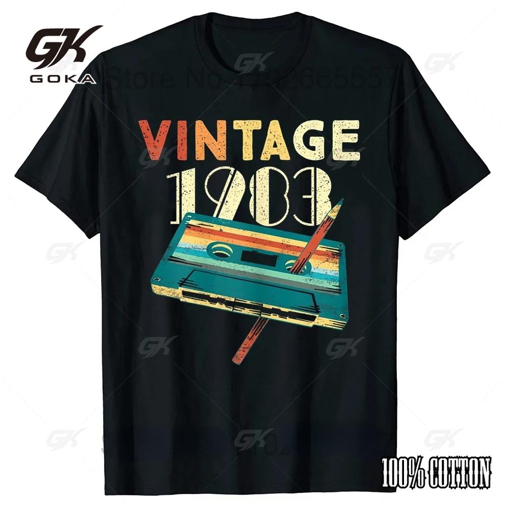 41 let starý Vyrobeno v roce 1983 Klasické Originální Vintage Tričko pro Muže Nápad na Dárek ke Dni Otců Klasické Doplňky Nostalgická Trička