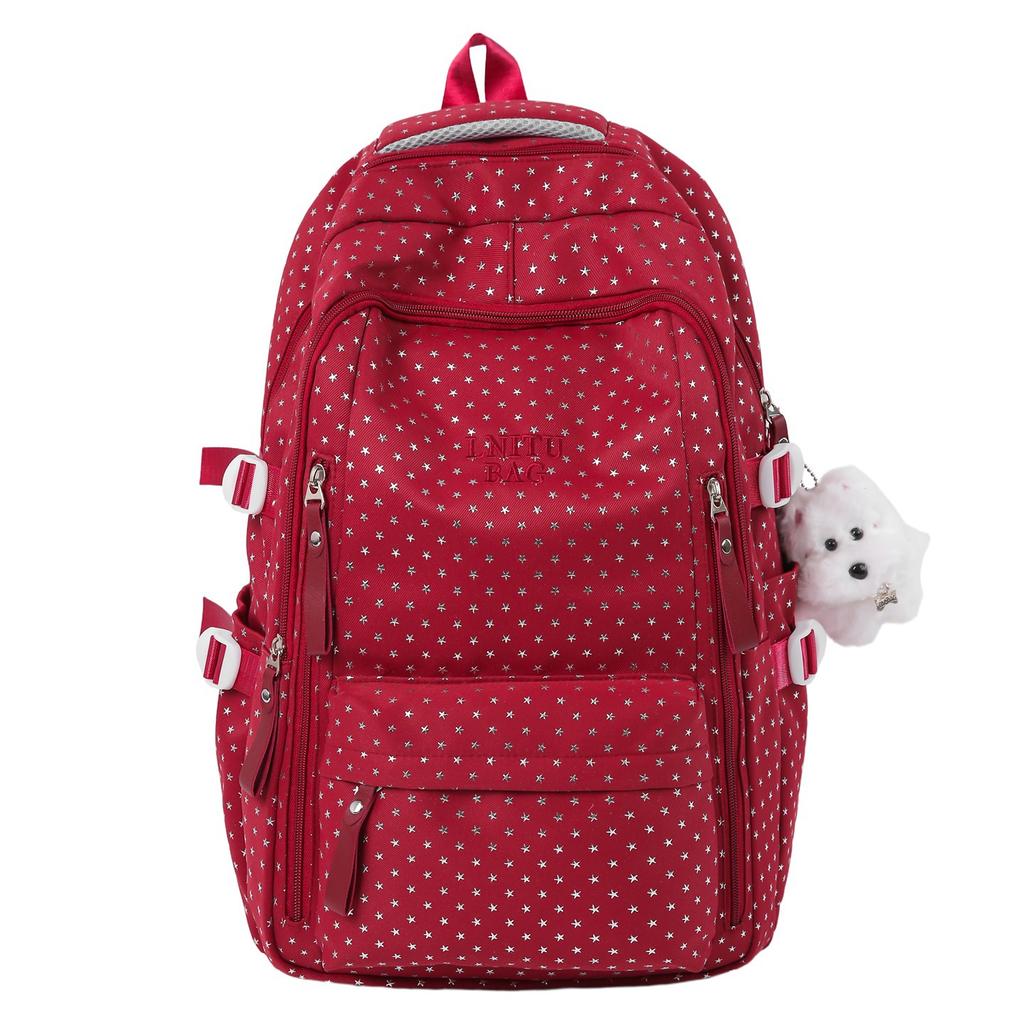 Schoolbag1011 new high-value polka dot girl heart cute backpack travel light backpack high-end shoulder back