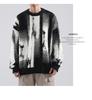 Men's Retro Tie-Dye Crew Neck Sweater - Autumn/Winter Cool Streetwear Trendy Loose Knitwear