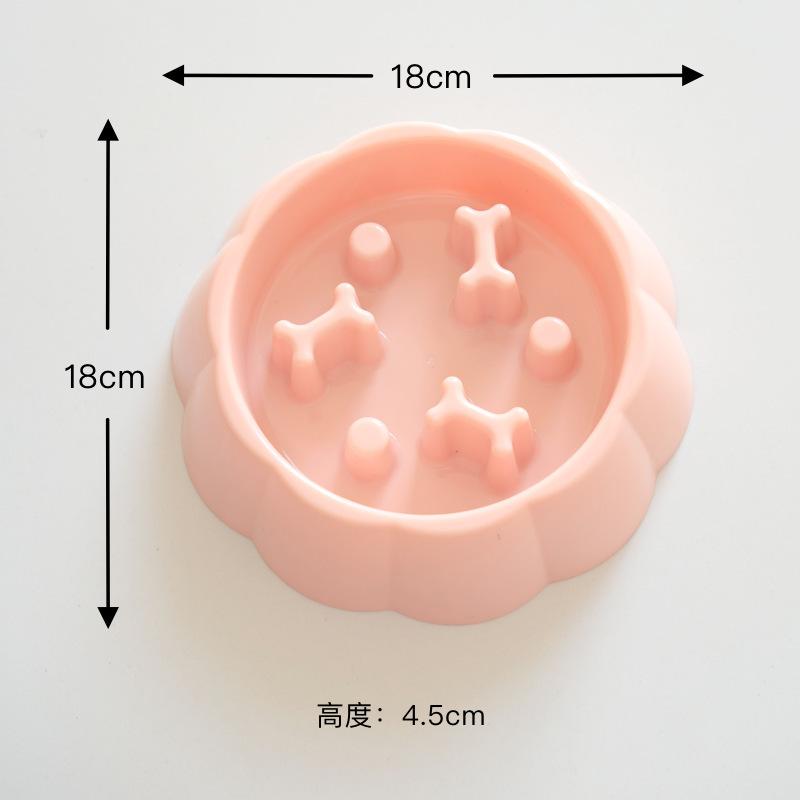 Haustierbedarf Farbe Langsamfresser Katzennapf Anti-Schling Kunststoff Hunde Puzzle Fressnapf, Hundenapf für Angstlinderung