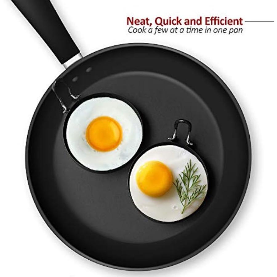 4Pcs Edelstahl Ei Friteuse Ei Form DIY Frühstück Runde Ei Pfannkuchen Kreis Küche Zubehör Gadgets