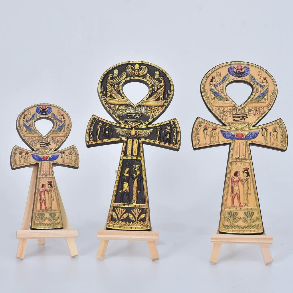 Ancient Egypt Ankh Ansata Cross Life Symbol Cross Resin Ornament Hieroglyphic Writing Female Power Pharaoh The Eye Of Horus