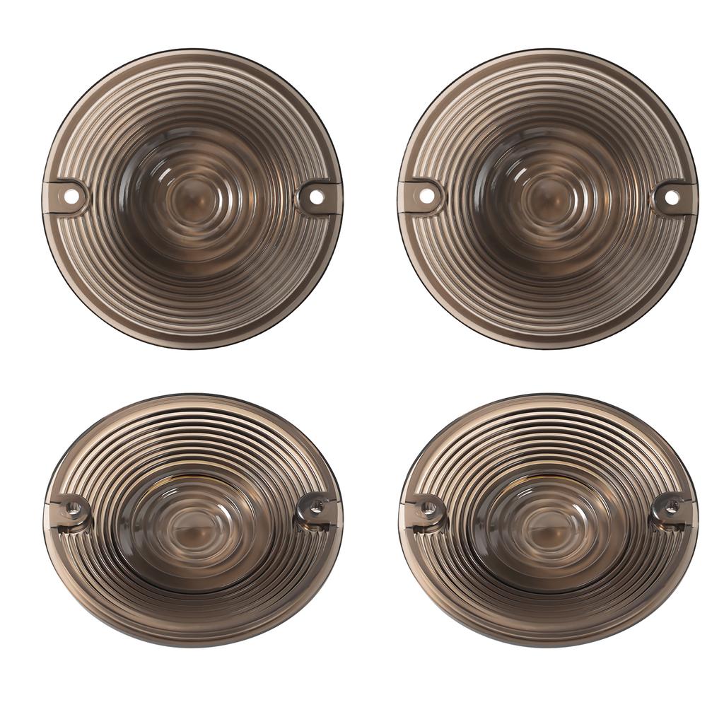 4pcs Turn Signal Light Lenses Lens Cover For Harley Touring Road King Glide Electra Heritage Softail Classic FLSTC Accessories