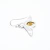 Sterling Silver Bee Earrings with Citrine Gemstone