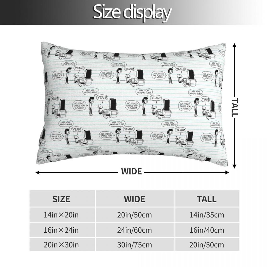 Diary Of A Wimpy Kid No Video Game For A Week Rectangle Pillowcase Cushion Cover Decor Bedroom Bed Home Comfort Throw Pillow