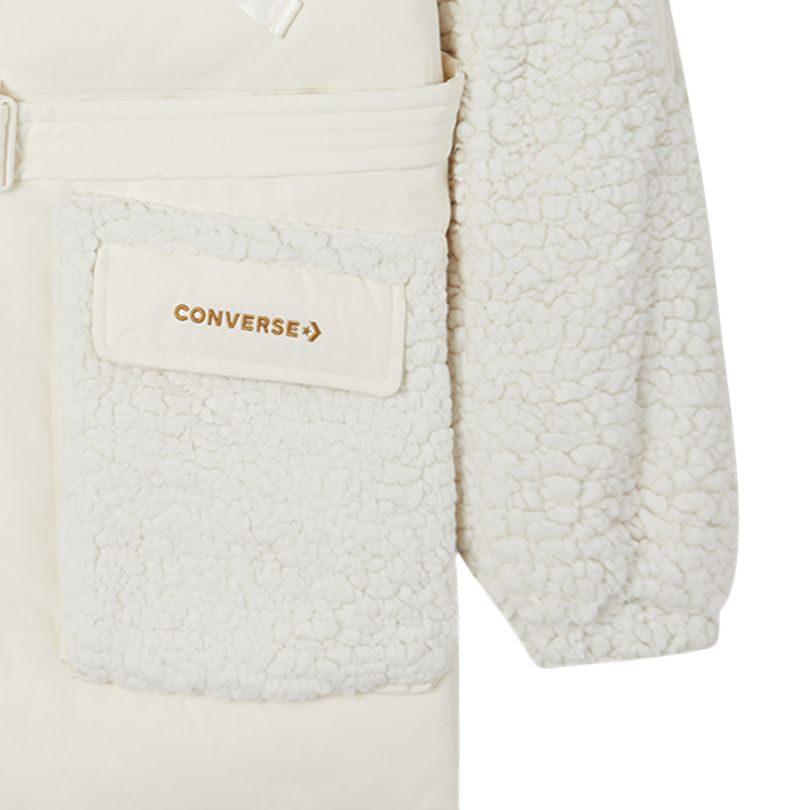 Converse Down Jackets Women's Beige Yellow Hooded Moderate Other 10021987-281