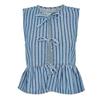 Threadbare Womens/Ladies Mumba Striped Front Tie Sleeveless Blouse