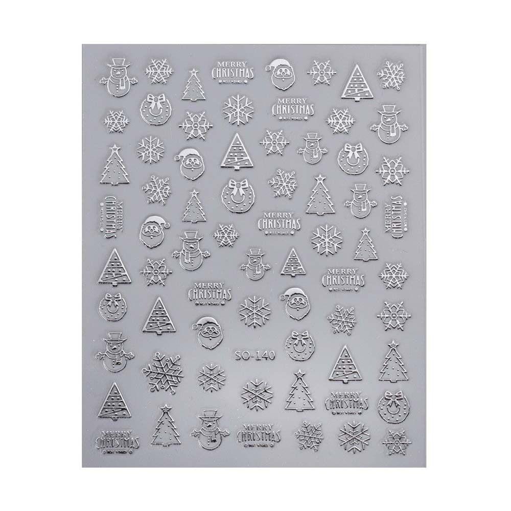 Manikúra Ornamenty Vánoční Bronzing Obtisky na nehty Vánoční Bronzing Nail Stickers Lady
