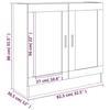 VidaXL Display Cabinet Sonoma Grey 82.5x30.5x80 Cm Engineered Wood 815616