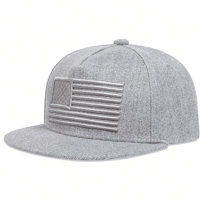 New American Flag Children'S Flat Brimmed Hat Men'S Street Hip Hop Hat Women'S Outdoor Leisure Sports Sunshade Baseball Hat
