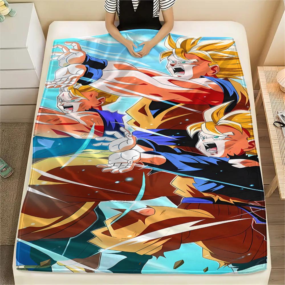 Dragon Ball character Print Flannel Blanket High quality Comfortable for All Seasons Home Decor Warmth and Comfort Perfect for Christmas Gifts
