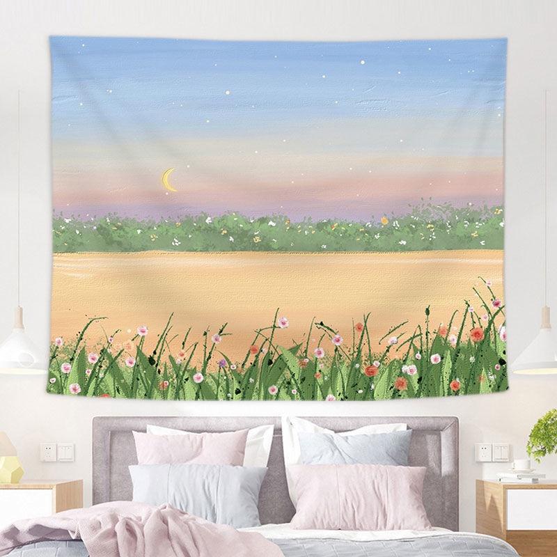 Home Decor Pink Moon Tapestry Background Fabric Oil Painting Dream Moon Room Decor Tapestry 230x180 cm alfombra de piso