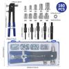 Manual Nut Pulling Gun Set Bolt Nut Removal Socket Tool Car Tool Repair Kit M3/M4/M5/M6/M8 Portable 160Pcs/Set Bolt Nut Remover