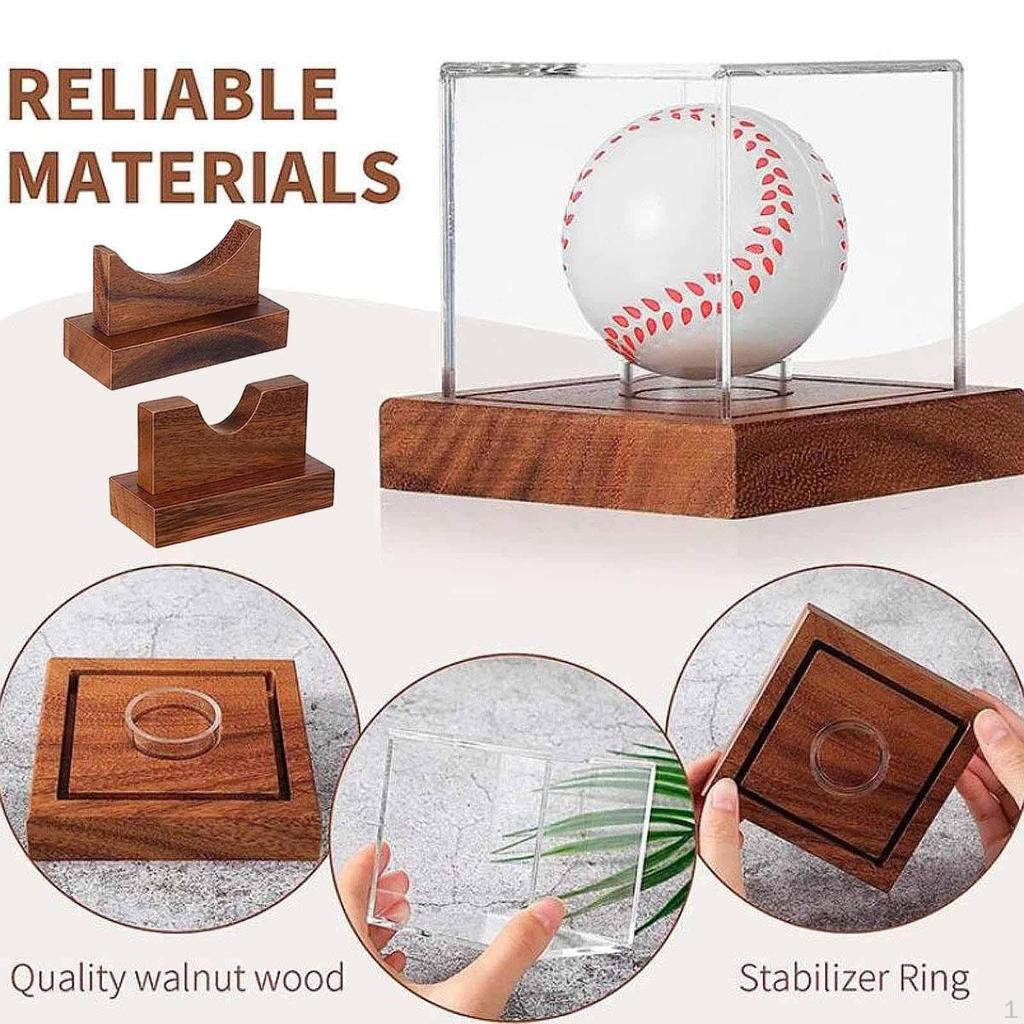 Acrylic Baseball Display Case Ball Holder Sports Fathers Day Gifts for Dad Clear