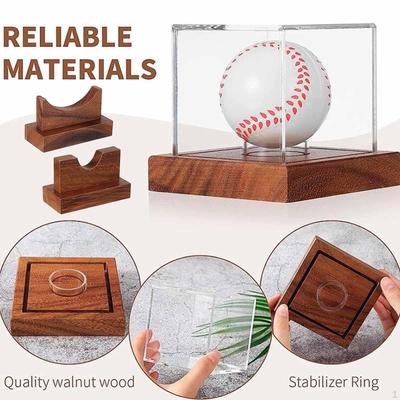 Acrylic Baseball Display Case Ball Holder Sports Fathers Day Gifts for Dad Clear
