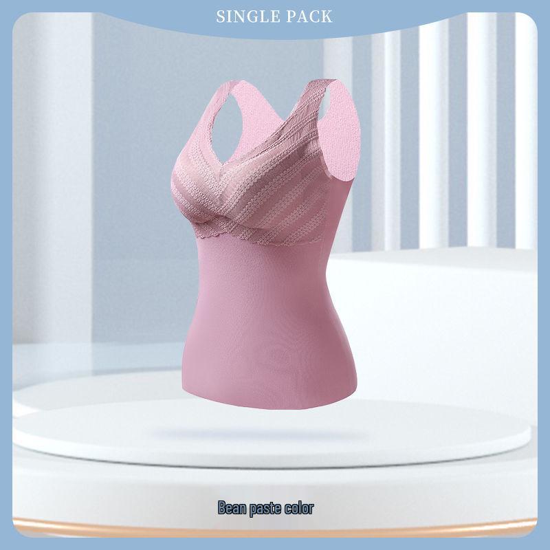 Women's Seamless Fleece-Lined Vest with Chest Pads - Warm & Cold-Proof Underwear