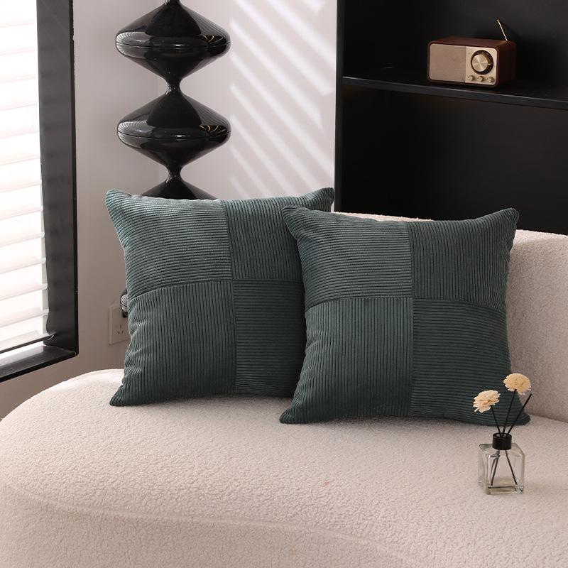 

2 шт. 45 см Элегантные полосатые декоративные наволочки на подушки с молнией Мягкие уютные наволочки для дивана, декора гостиной 45 * 45Cm 2pcs