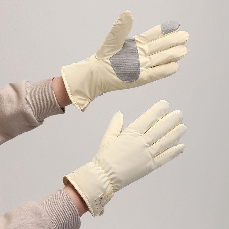 Warm Gloves for Women's Cloud Fleece Gloves Outdoor Cycling Bows Non Slip Students Cold Proof Touch Screen Winter Gloves
