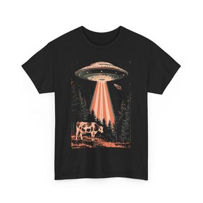 Cow & Ufo Alien T-Shirt Alien Abduction Shirt Alien Shirt UFO Tee