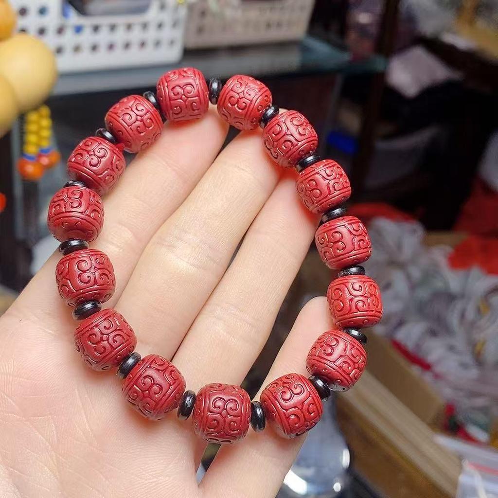 Ruyi Pattern Cinnabar Purple Gold Zodiac Bracelet - Unisex Ornament