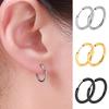 1 Pair Stainless Steel Fashion Punk Unisex Ear Hoop Circle Earrings Jewelry Gift