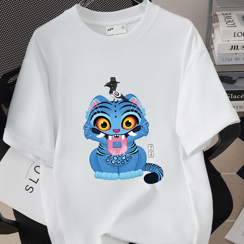 Kpop Korean Wave Witch Hunt Trendy Casual Short Sleeved Printed T-shirt 5988