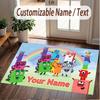 Benutzerdefinierter Name Text Kristall Samt Teppich, Numberblocks Weicher Plüsch Dekorativer Rutschfester Boden Teppich